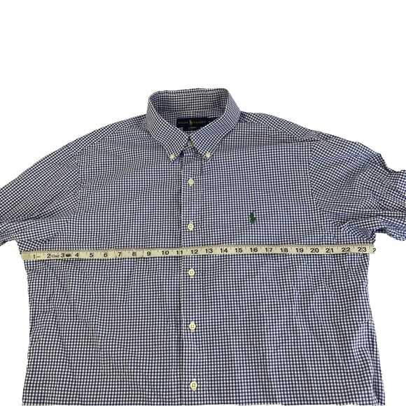 Mens Ralph Lauren Button Down Long Sleeve Shirt Size XL Slim Fit Gingham Check - Picture 3 of 7
